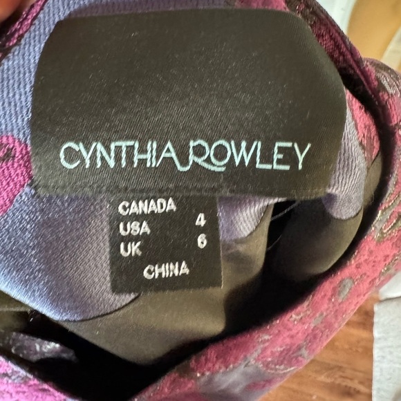 Cynthia Rowley Purple and Red Mini Dress. Ptp 17” - Picture 6 of 7